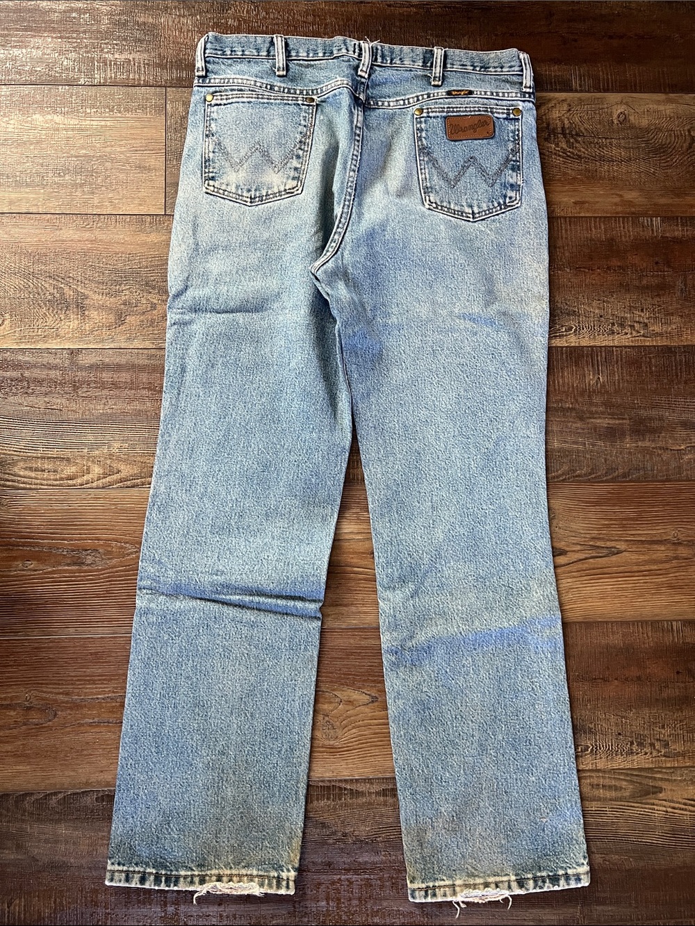 Wrangler 36MWXDS Light Blue Straight-Leg Men's Jeans 36x32